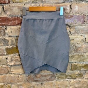 Gray bandage Women's mini Skirt